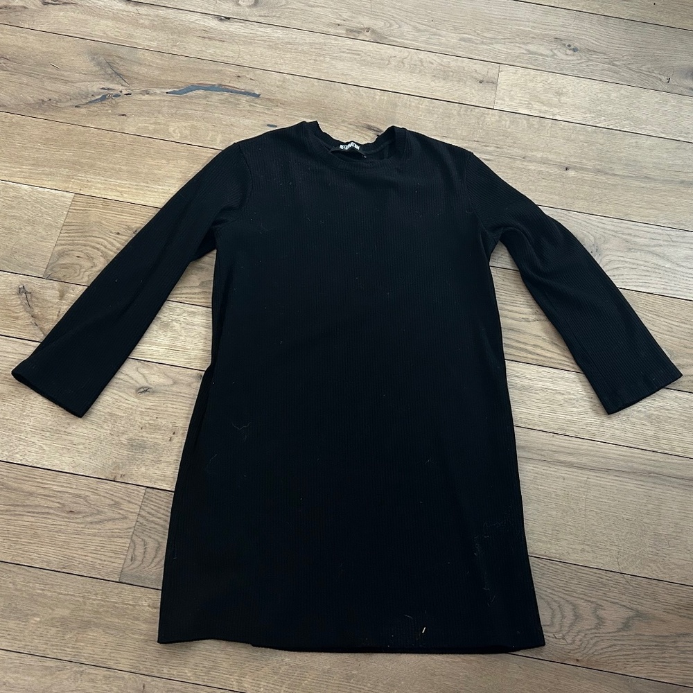 REFORMATION Zola Long‎ Sleeve Ribbed Mini Dress